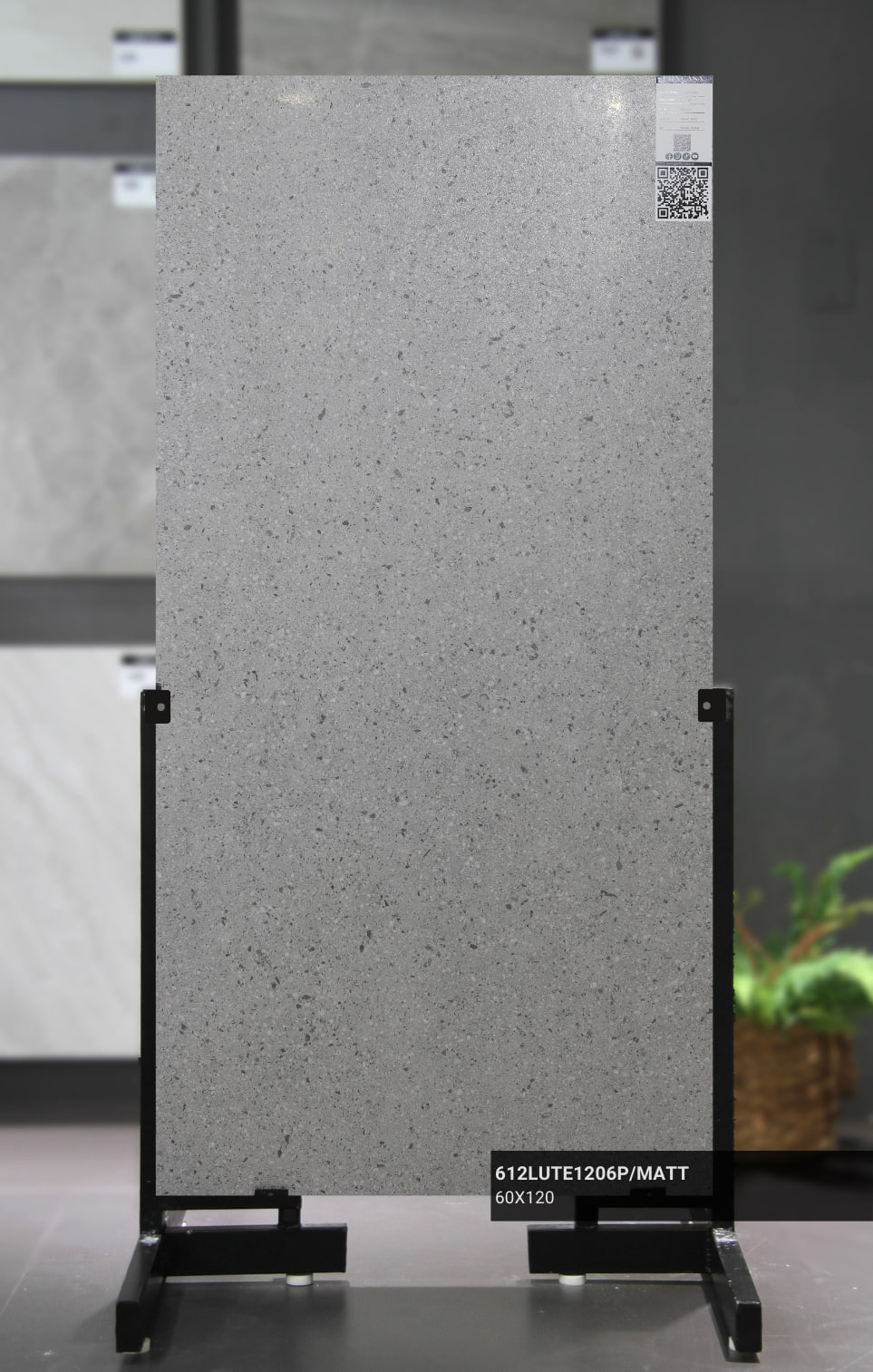 Mẫu gạch terrazzo màu xám 60x120 612LUTE1206P