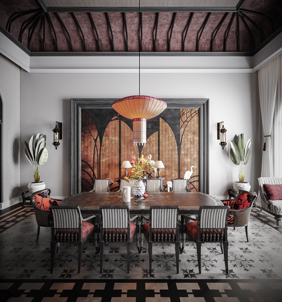 Gạch bông phong cách Indochine