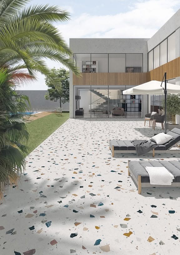 Sử dụng gạch terrazzo xương đá porcelain cao cấp