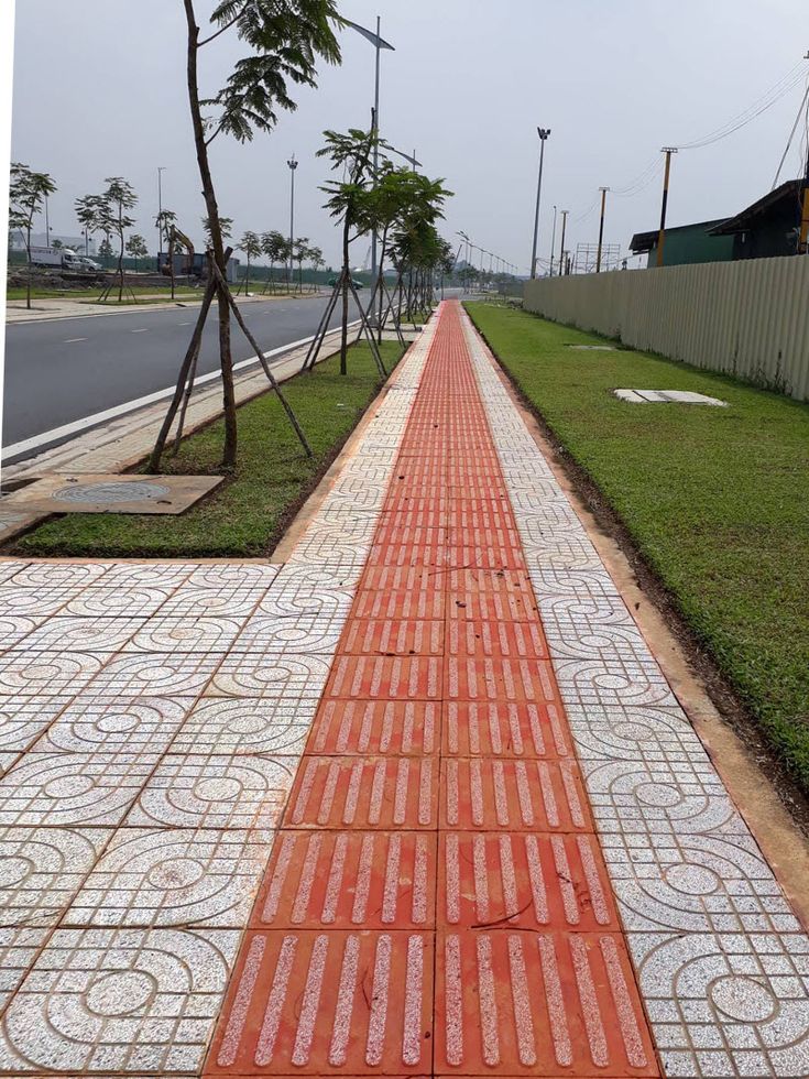 Mẫu gạch terrazzo 400x400 màu đỏ lát vỉa hè 6