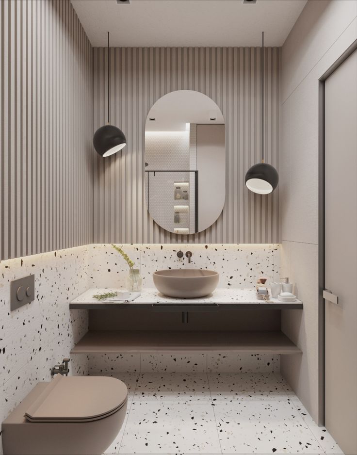 Gạch terrazzo ốp lát nhà tắm không lo thấm nước