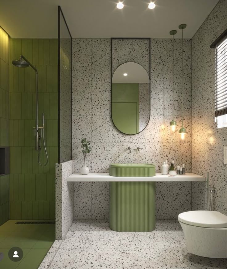 Mẫu gạch terrazzo ốp lát nhà vệ sinh hạt nhuyễn