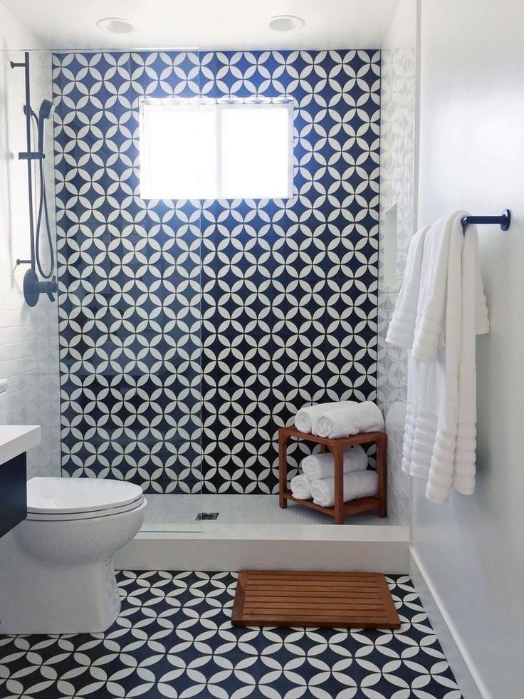 Gạch bông porcelain lát nền nhà tắm