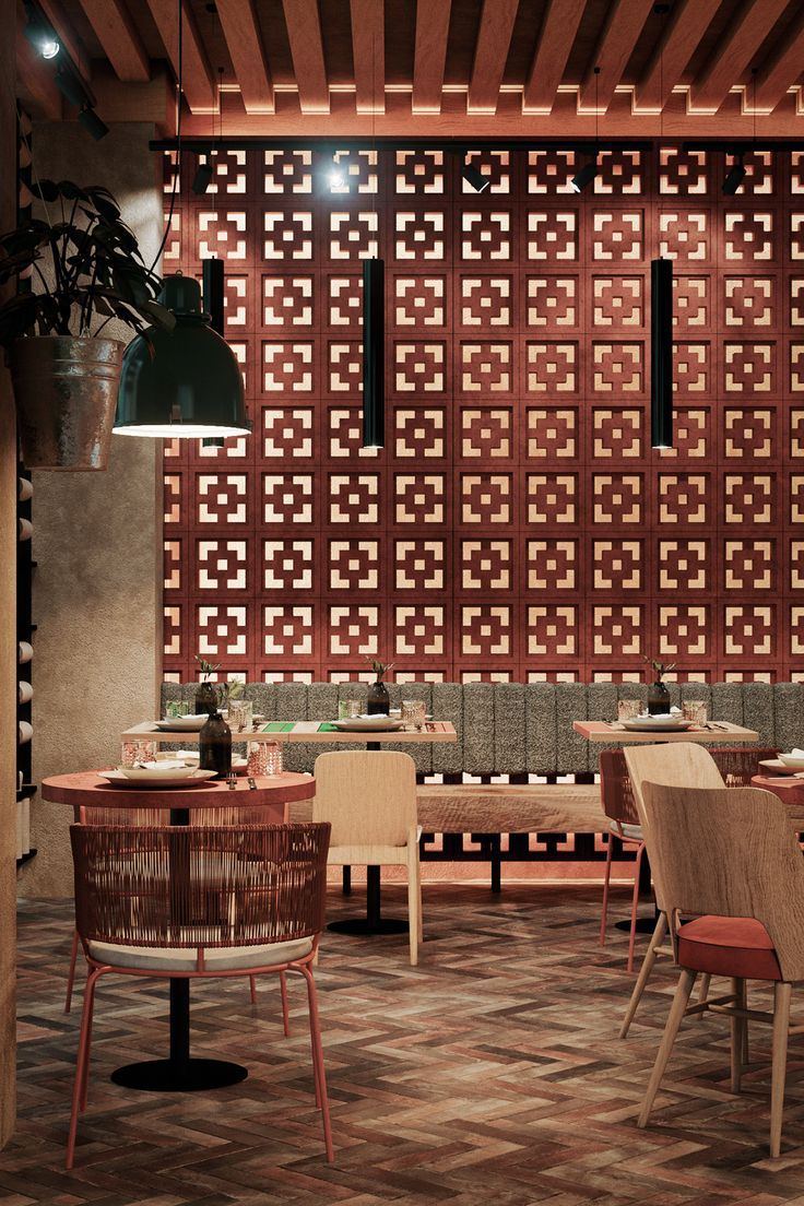 Gạch bông gió trang trí quán cafe