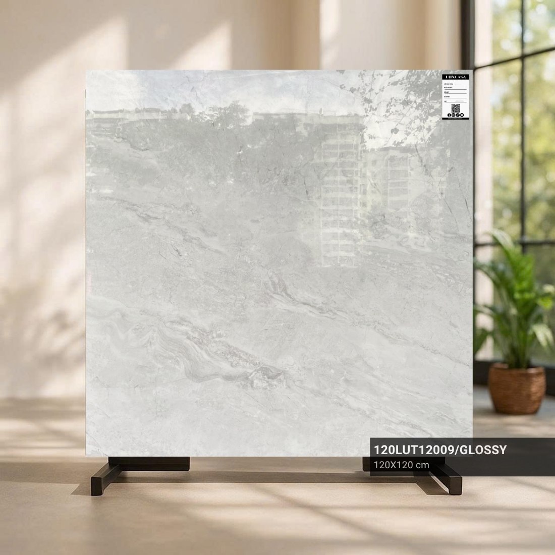 Gạch 1200X1200 xám bóng 120LUT12009