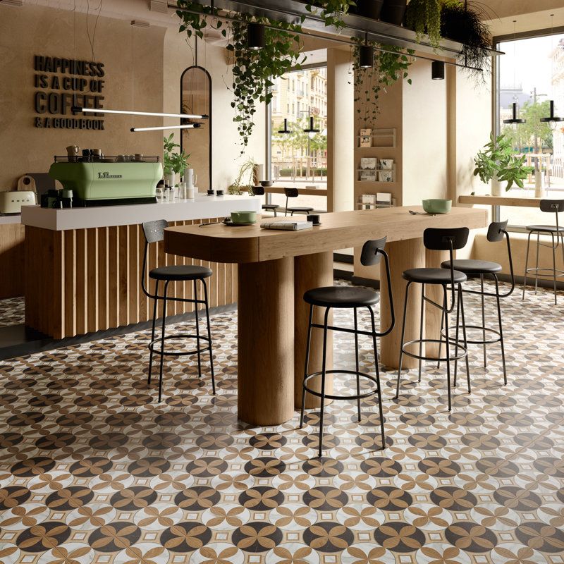 Gạch bông lát quán cafe