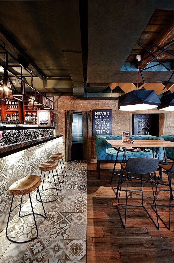Gạch bông lát quán cafe