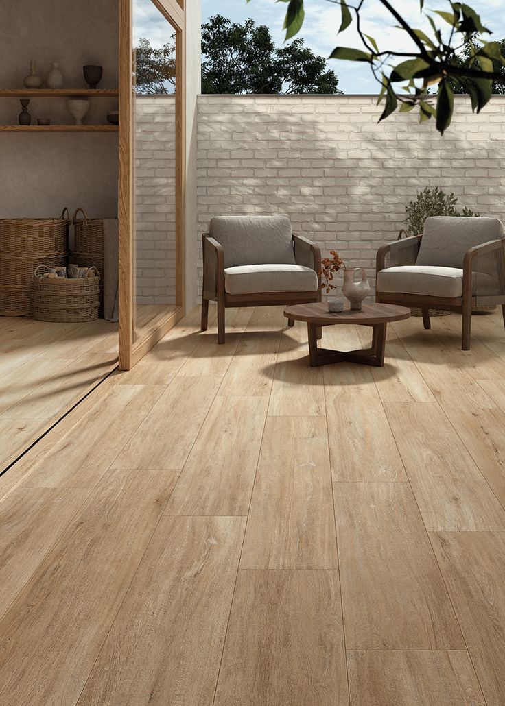 Gạch giả gỗ lát sân vườn chống trơn