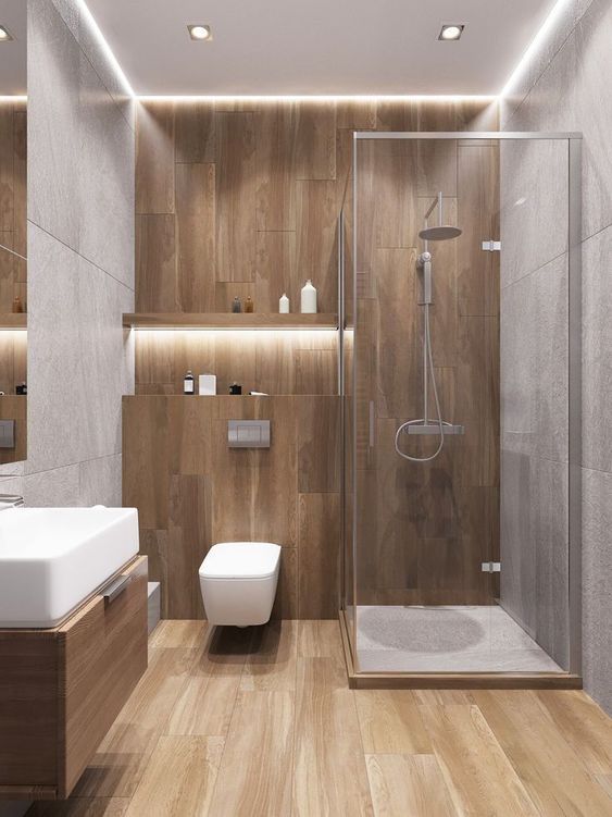 Gạch giả gỗ nhà vệ sinh