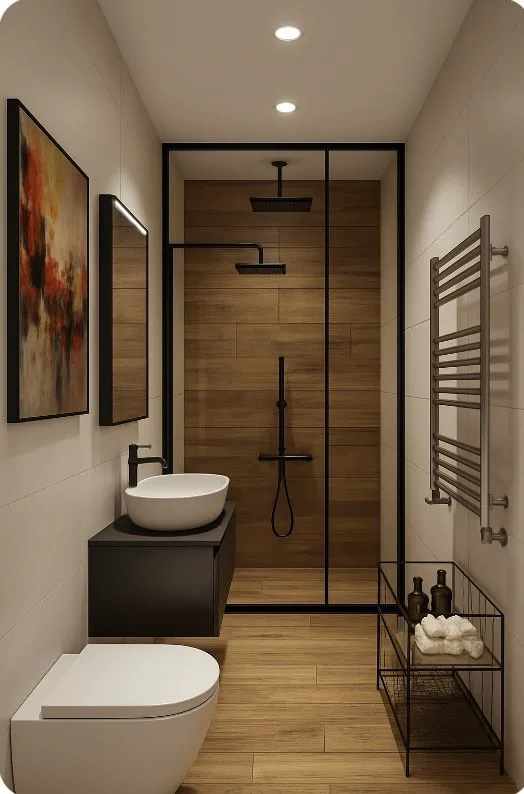 Gạch giả gỗ nhà vệ sinh