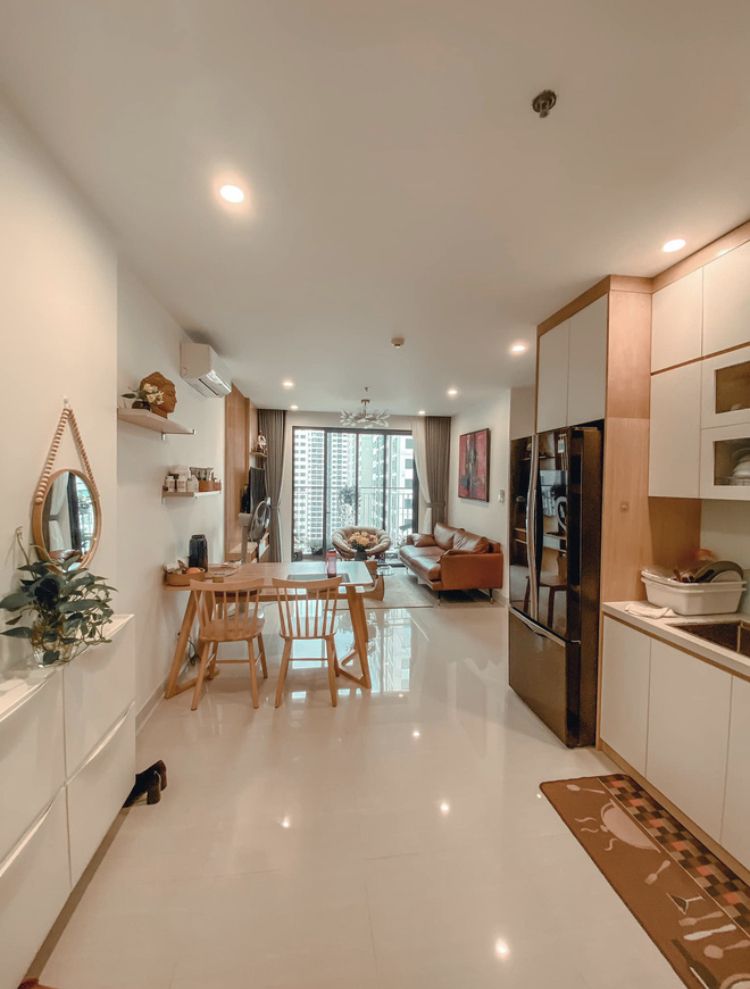 Gạch lát sàn bóng chung cư nhỏ