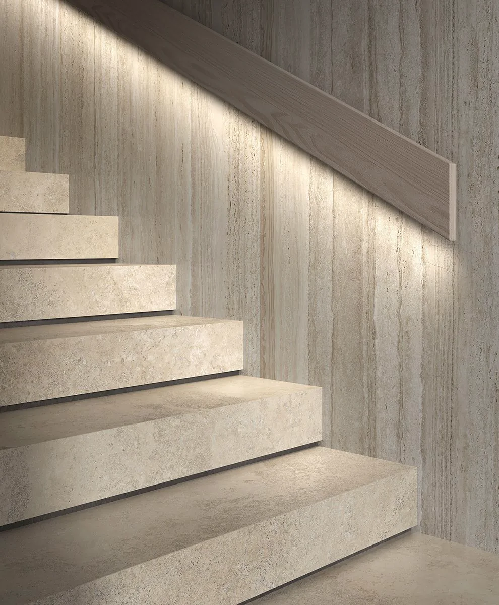 Đá nung kết ốp cầu thang vân Sandstone Yellow