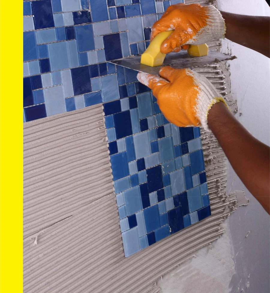 Keo dán gạch mosaic thủy tinh